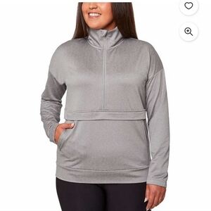 Mondetta Women's Moisture Wicking Kangaroo Pocket Popover Half-zip Active Top-XS